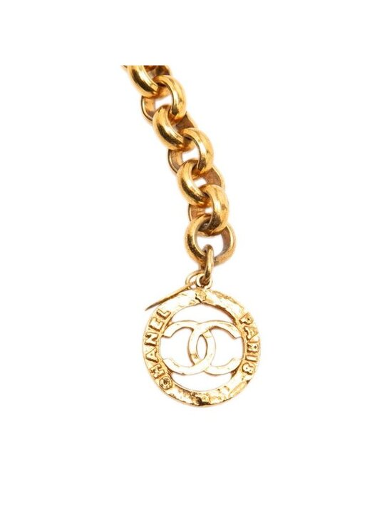 Chanel CC Logo Vintage Chain Belt Gold Plated main image 2